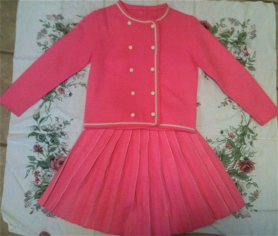 child's pink dress, vintage